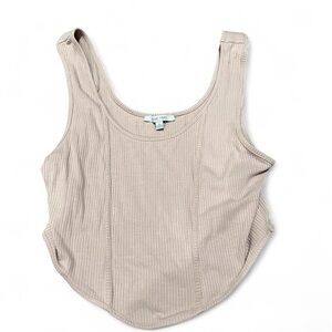 Love Tree Ribbed Light Pink Crop Tank